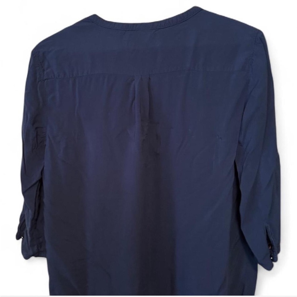 Inso Navy Button-Up Blouse - Picture 2 of 9